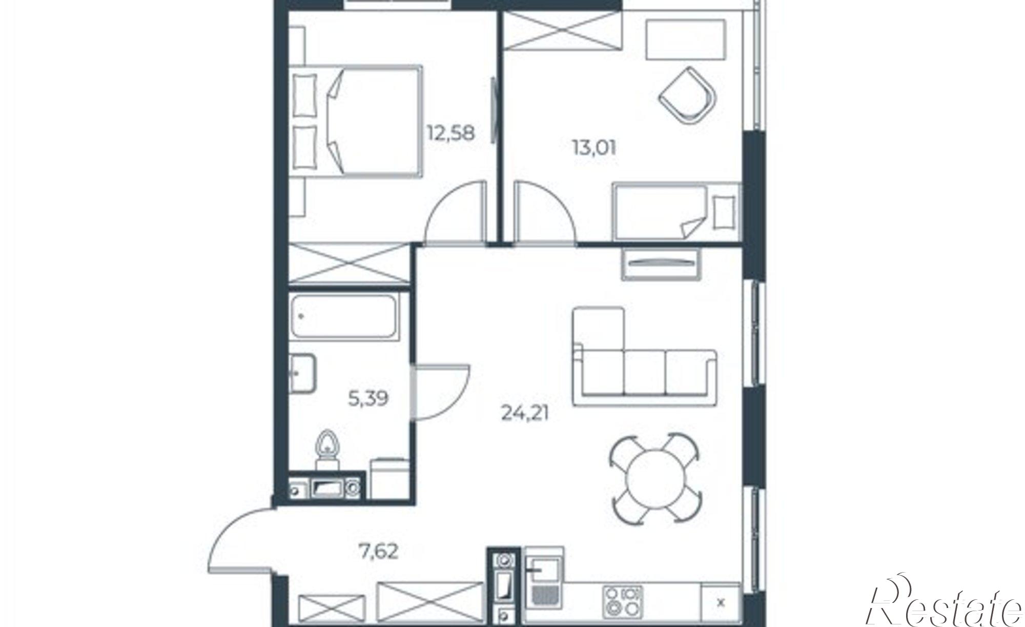 Купить квартиру за 9 240 000 рублей на Астрахань, Бакинская улица, 65
