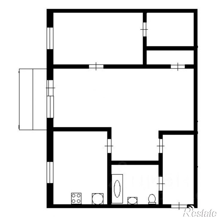 2-комн квартира пер Строителей, 6,  д. 6