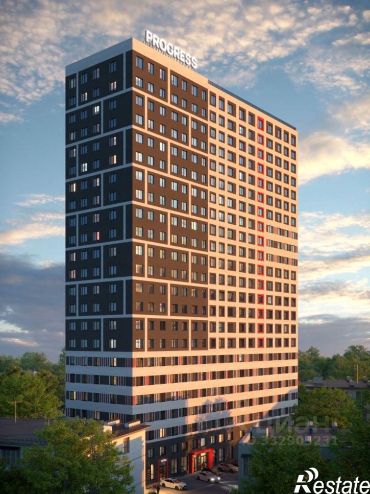 1-комн квартира в новом доме улица Татищева, 2Б